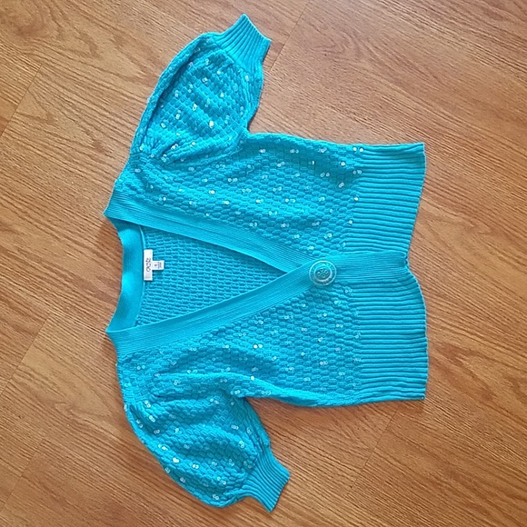 Cache Sweaters Cach Y2k Blue Shrug Poshmark